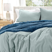 Washed Microfiber Duvet Cover & Sham Set - Bare Home