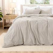Washed Microfiber Duvet Cover & Sham Set - Bare Home
