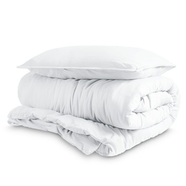 Washed Microfiber Duvet Cover & Sham Set - Bare Home