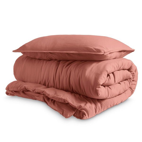 Washed Microfiber Duvet Cover & Sham Set - Bare Home