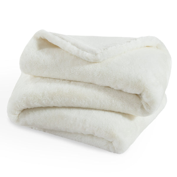 Faux Fur blanket folded loosely