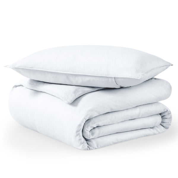 Duvet set neatly folded and piled