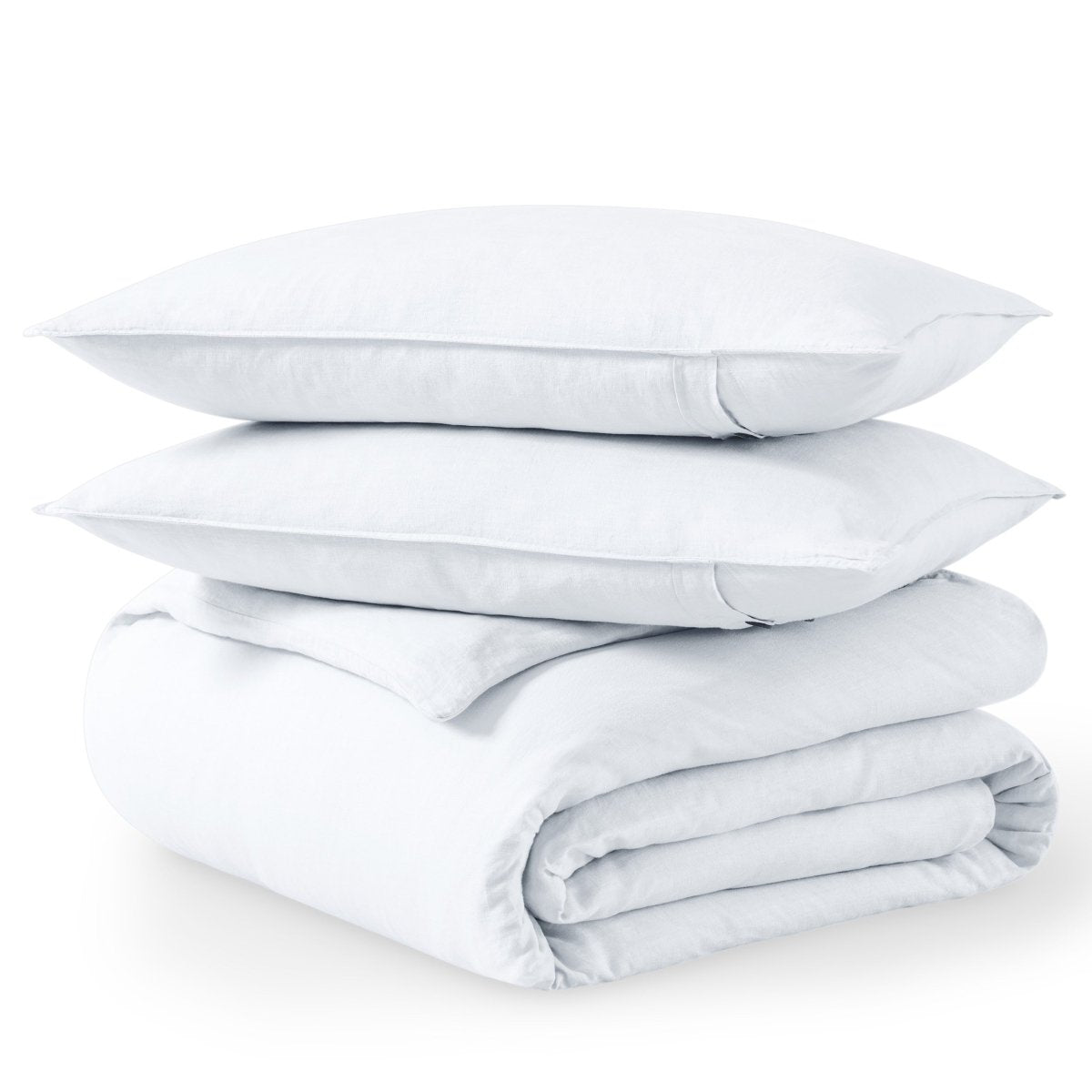 Duvet set neatly folded and piled