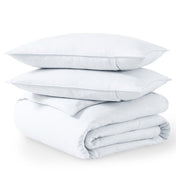 Duvet set neatly folded and piled