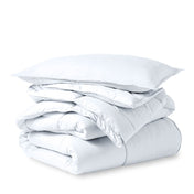 A down alternative comforter folded neatly