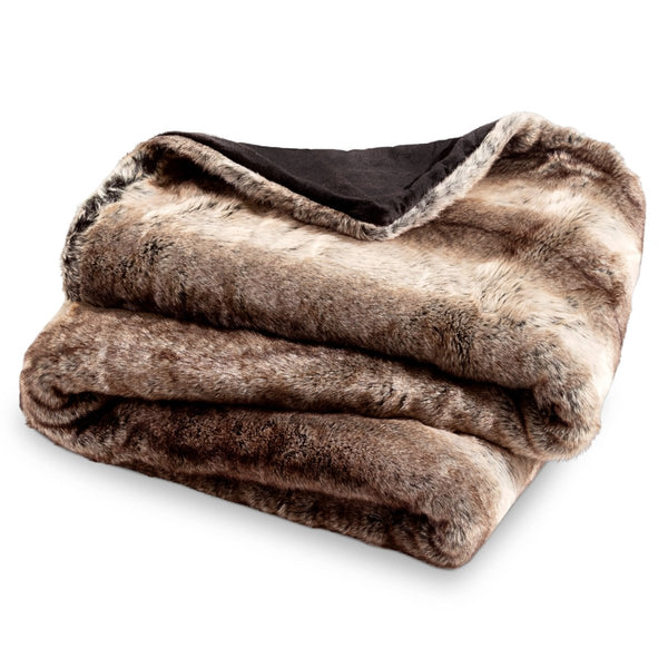 Faux Fur blanket folded loosely