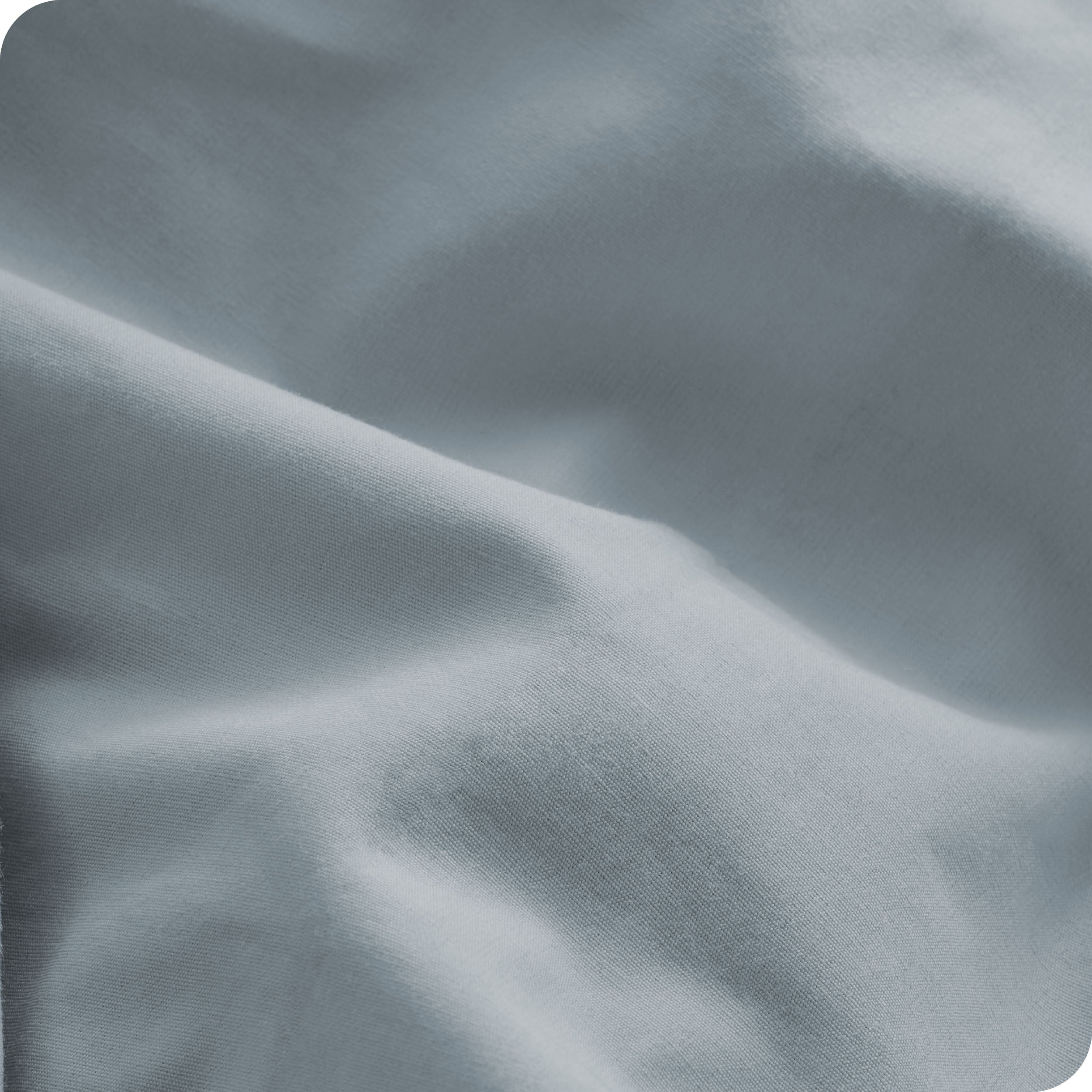 Close up of percale duvet cover fabric