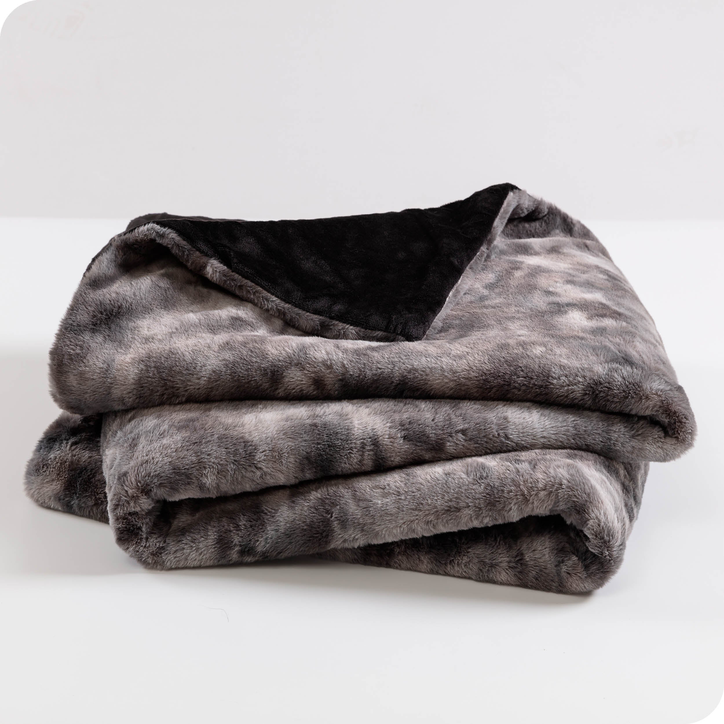Faux Fur blanket folded loosely