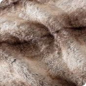 Close up showing the texture of faux fur blanket