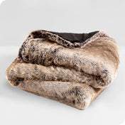 Faux Fur blanket folded loosely