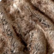 Close up showing the texture of faux fur blanket