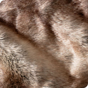 Close up showing the texture of faux fur blanket