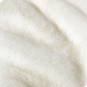 Close up showing the texture of faux fur blanket