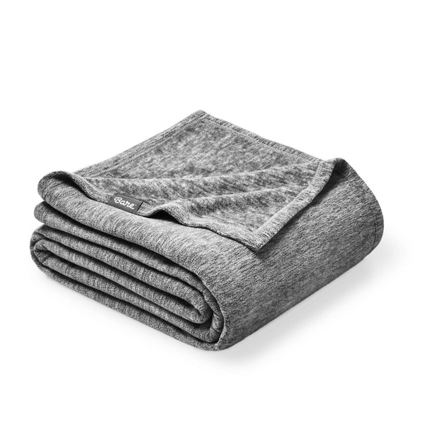 Close up of the edge on the polar fleece blanket