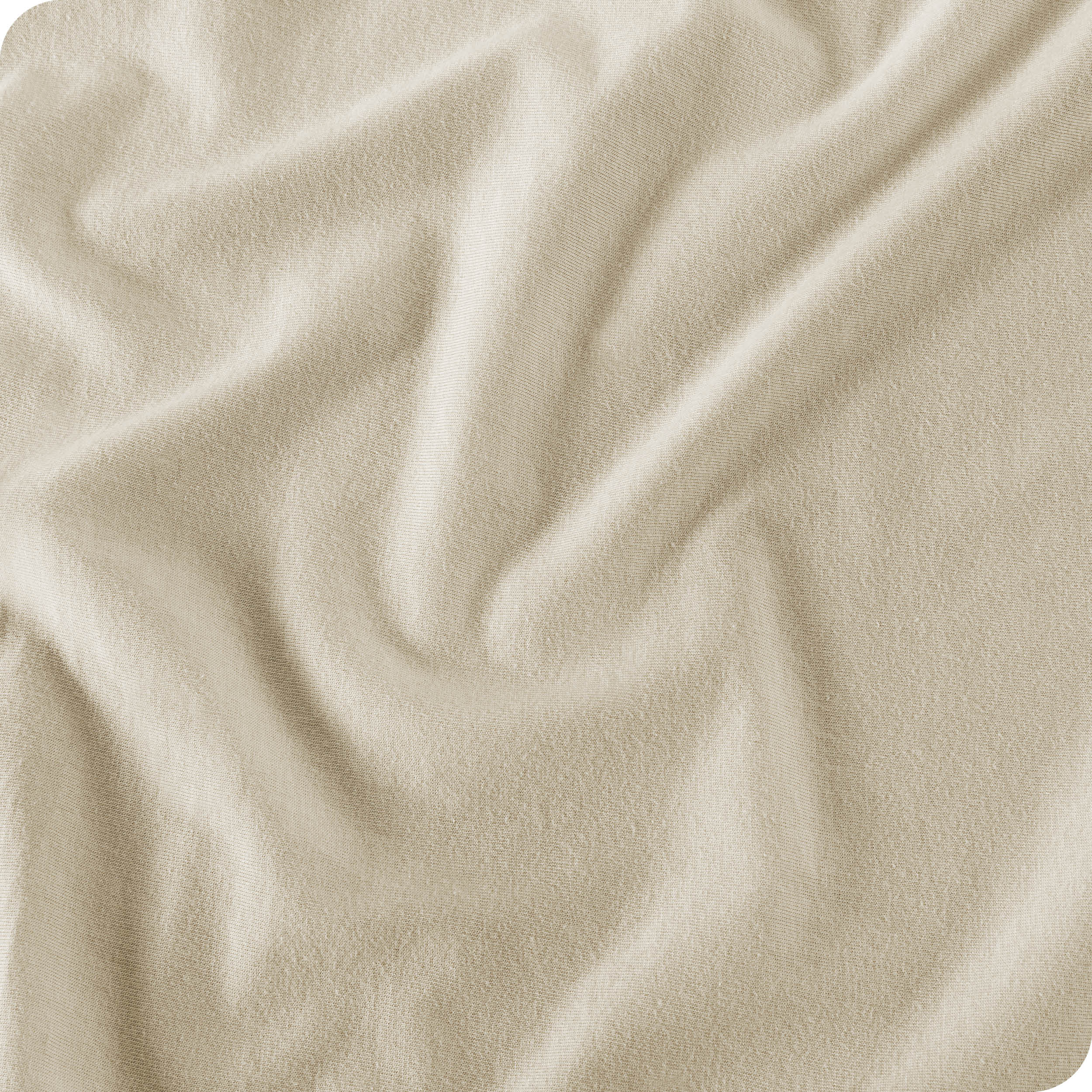 Close up of organic cotton jersey sheet material