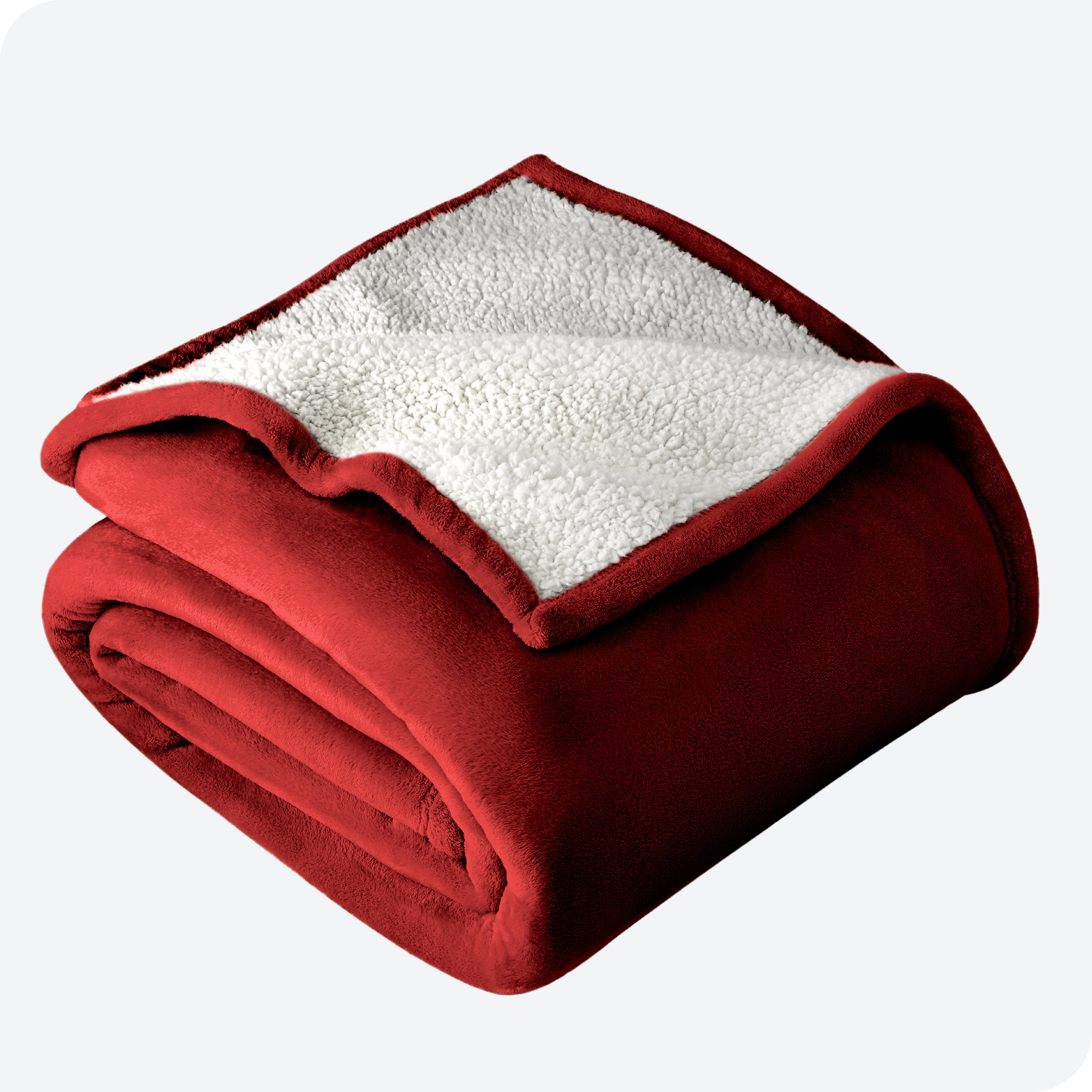 Red Sherpa Blanket folded