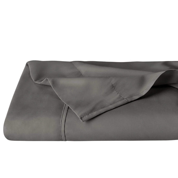 Grey microfiber flat sheet folded