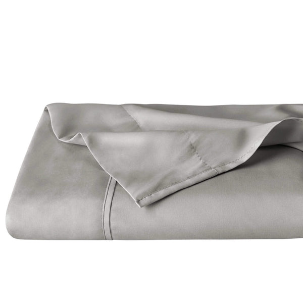 Light grey microfiber flat sheet folded