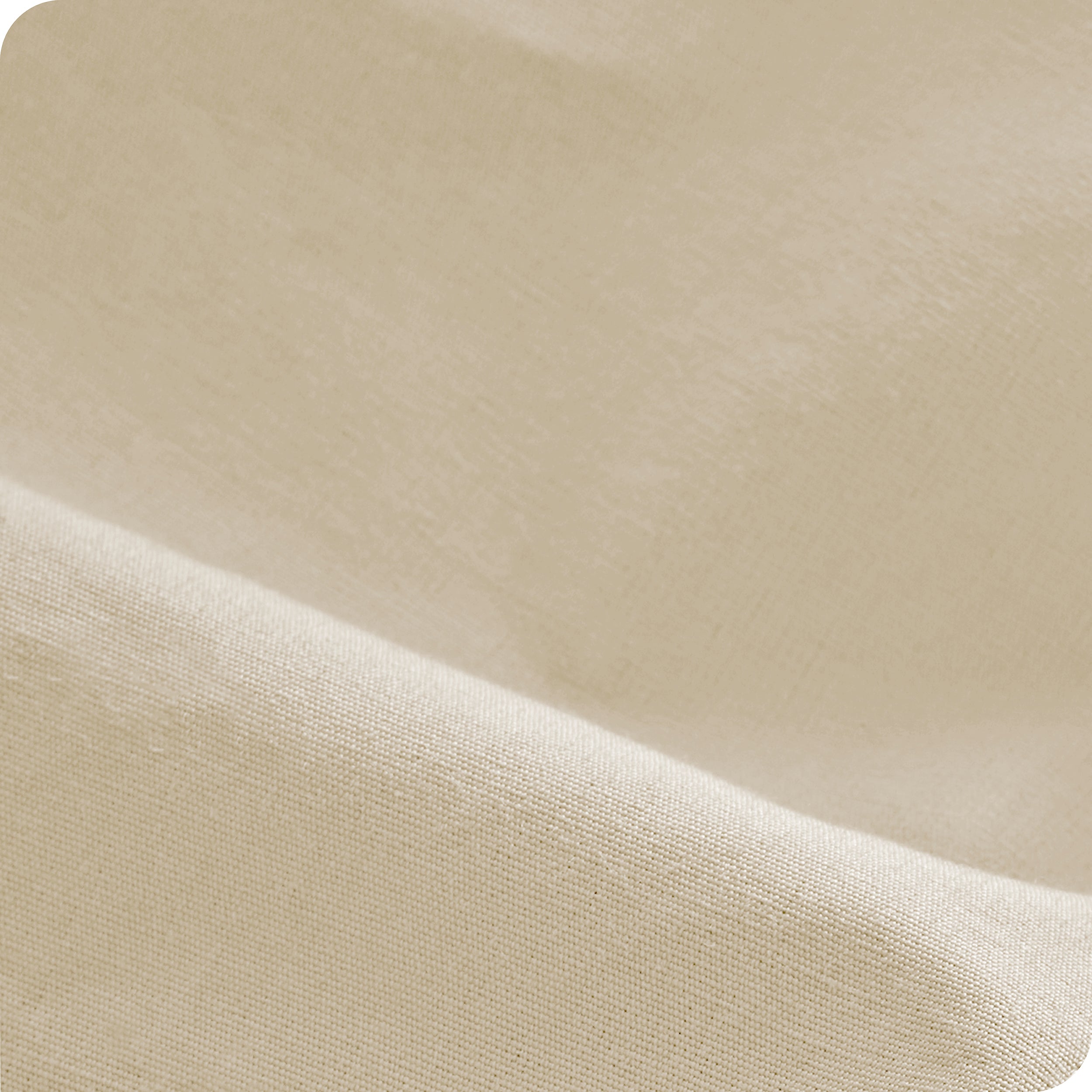 Close in view showing texture of organic cotton pillowcase fabric