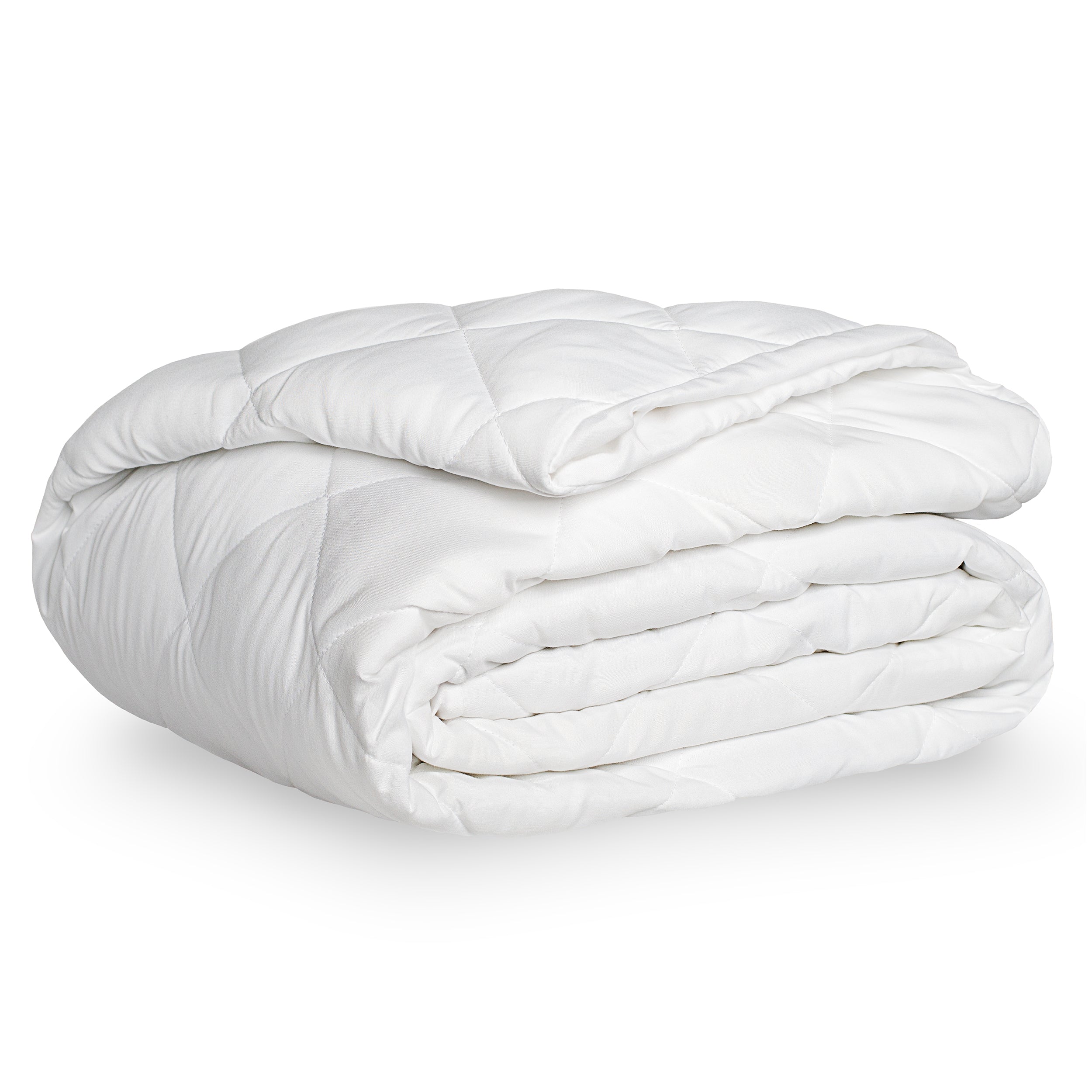 Folded quilted mattress pad
